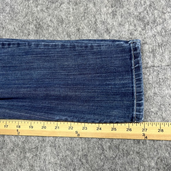 Chico's Platinum Denim Jeans Womens 1 Medium Blue Ultimate Fit Zip Hem Stretch - Picture 16 of 16